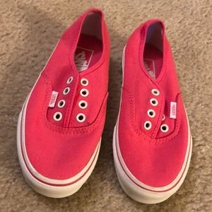 Hot pink vans.